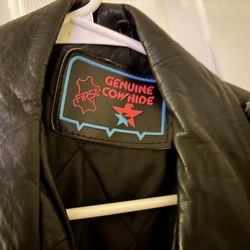 Genuine cowhide women’s leather jacket size small