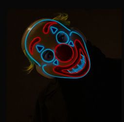 Halloween DC Joker Movie Mask LED Light Up