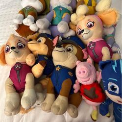 Paw Patrol Stuffed Animals And A Couple Others 