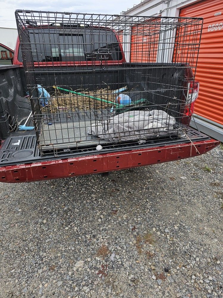 Large Steel Dog Cage /Crate 42in W 3in L 28in Front to Back Delivery Available For Additional Fee