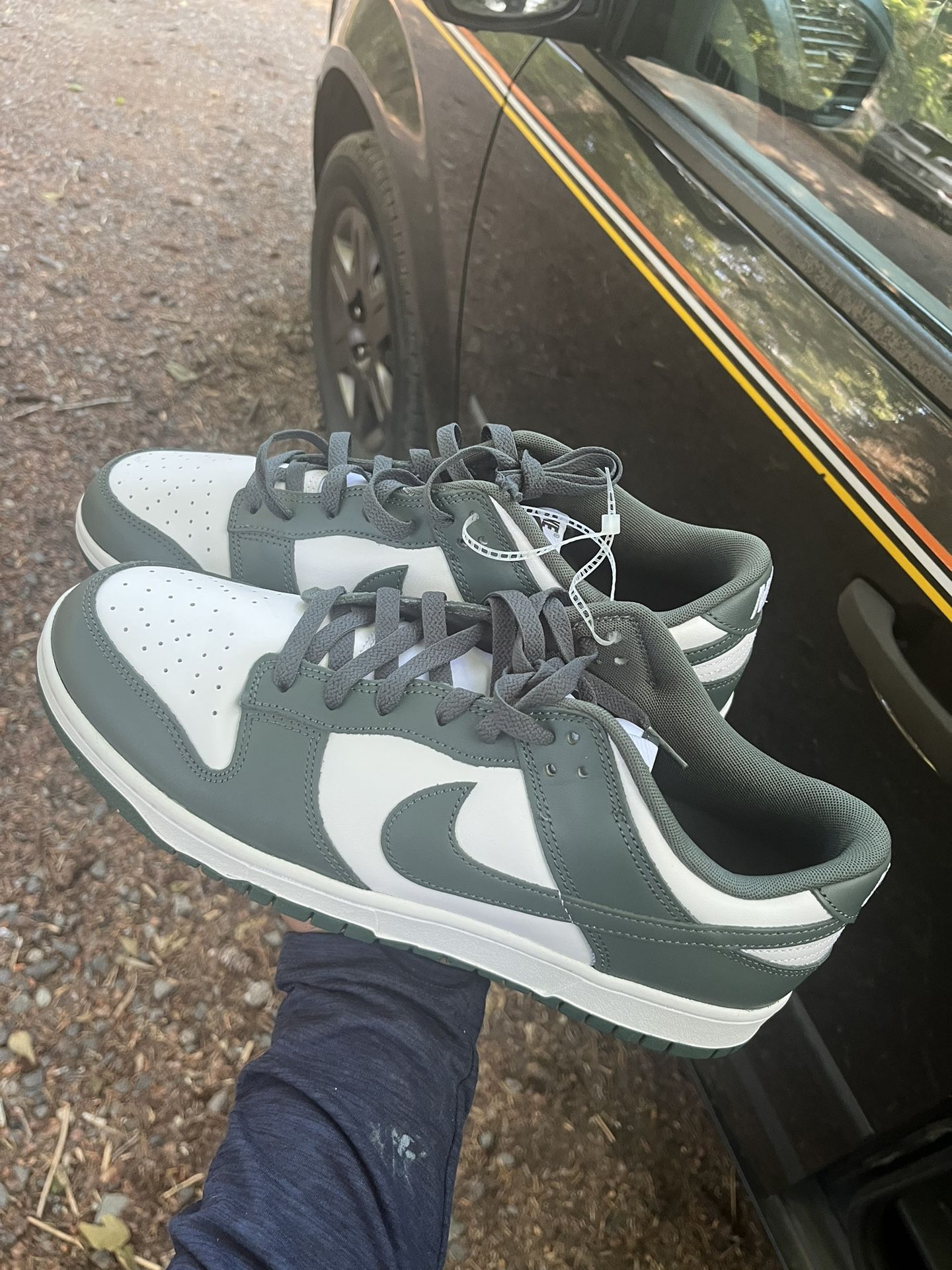 Nike White/ Vintage Green Dunks