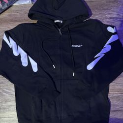 Off White zip Up Hoodie 