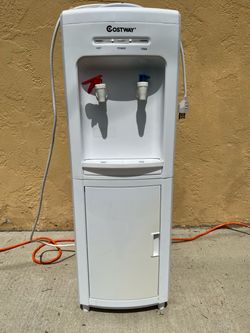 a Costway 5-Gallon Top-Loading Hot and Cold Water Cooler Dispenser