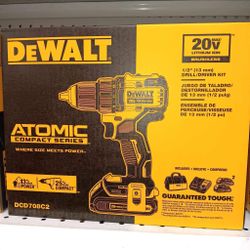 Dewalt New Kit Drill Driver Atomic Brushless