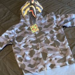 BAPE Men's Color Camo Double Shark Full Zip Hoodie