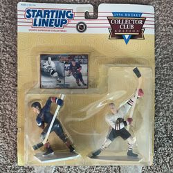 Starting Lineup Collector Club Edition 1996 NHL Hockey Figurine Brett Hull & Bobby Hull 2 pack Vintage New in Package
