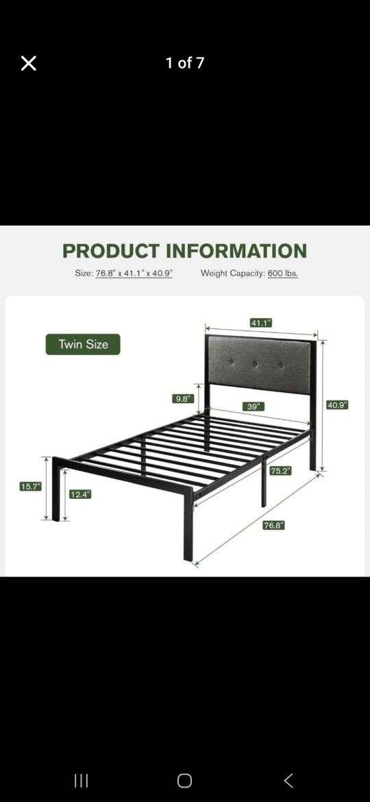 twin size bed and mattress