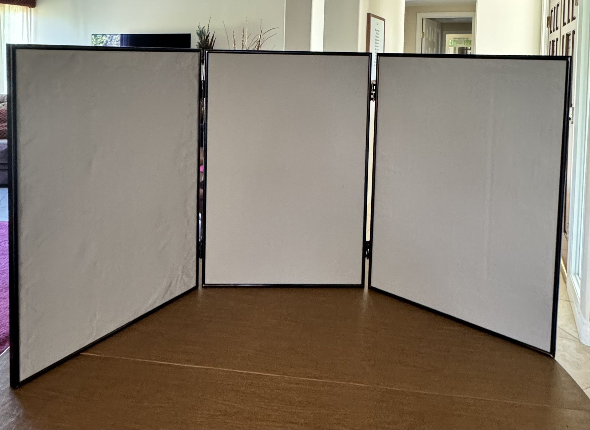 3-Panel Tabletop Display Presentation Board, 18X54, Lightweight, High Impact.