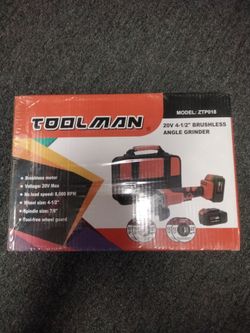 TOOL MAN 20V 4-1/2" BRUSHLESS ANGLE GRINDER