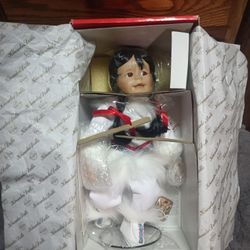 Vintage Edwin M. Knowles Porcelain Doll Named Miki Designed By Kathy Barry Hippensteel For Sale.