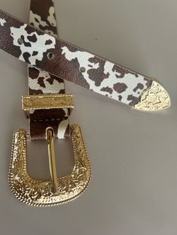 Cow Print Belt