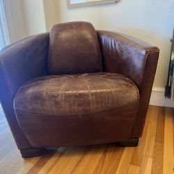 Arhaus Leather Arm Chair 