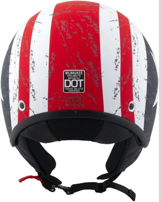 Milwaukee Helmets MPH9701DOT Maverick Casco abierto de 3/4 con