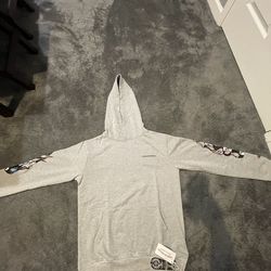 Grey Chrome heart hoodie L