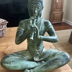 Bronze Thai Musician Hindi Deity Keisha Statue