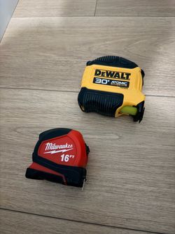DeWalt 30ft Atomic & Milwaukee 16ft Tape Measures