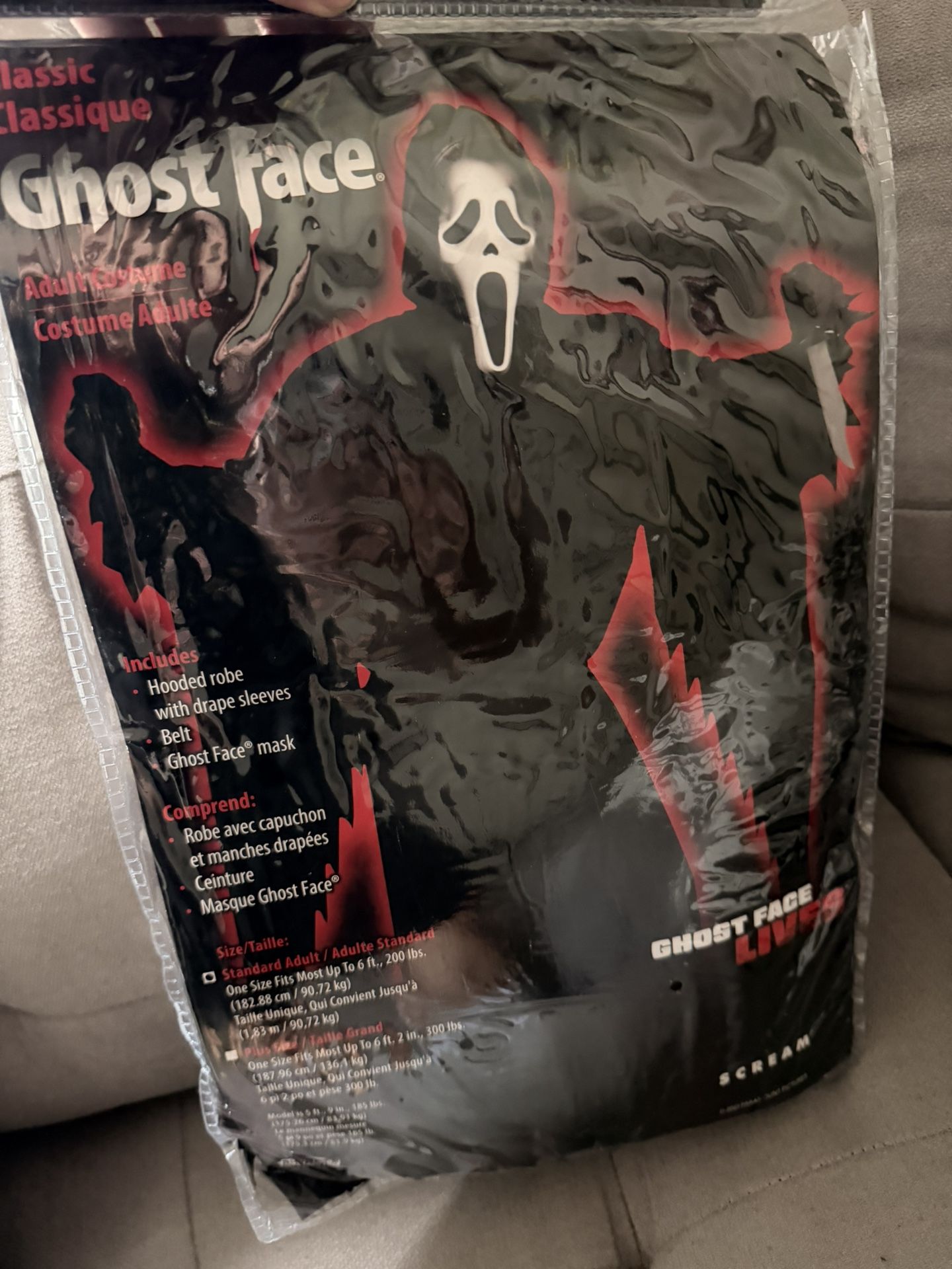 Men’s Ghostface Costume