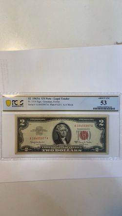 1963A $2 US Legal Tender Note PCGS 53