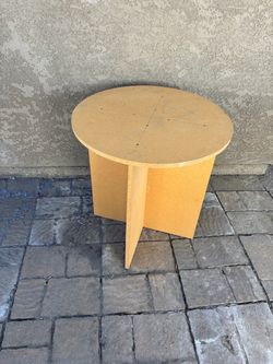 Round MDF Side Table with Cross Base 27” diameter