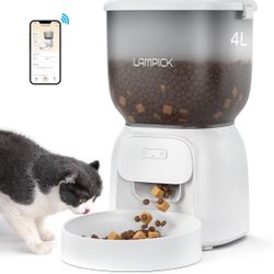 WiFi Smart Automatic Cat/Dog Feeder (4L/16.9 Cups)