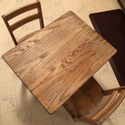 Children’s Wooden Table w/2 Chairs Set- $20 