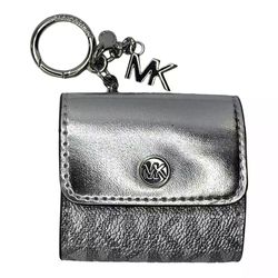 Michael Kors Jet Set Travel Case AirPods Charm Silver NWT Retail $ 188.00