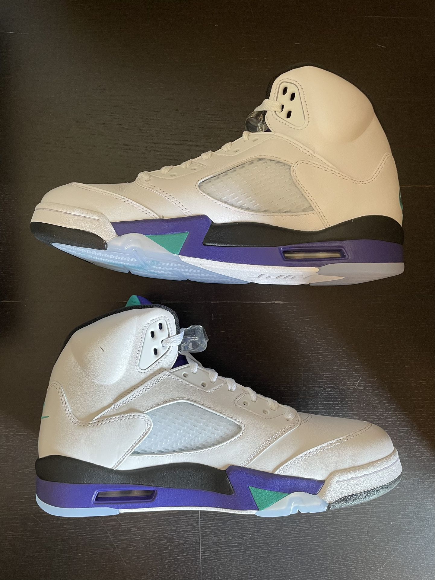 Air Jordan Retro 5 Basketball Shoes Grape Emerald Sz 10