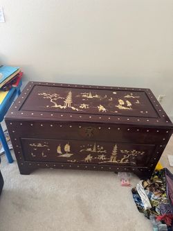 Beautiful Asian wood chest