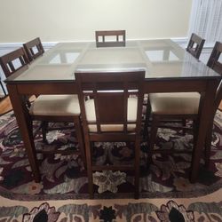 Kitchen High Table W/6 Chairs