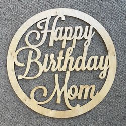 Happy Birthday custom wood cutout name sign