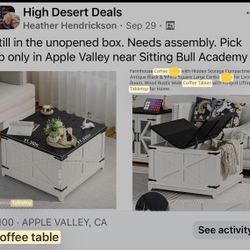 New Coffee Table With Storage 