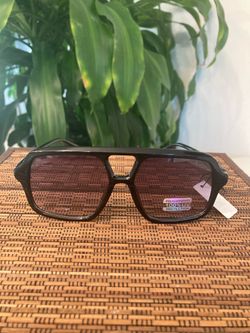 Large Acetate Frame Retro Aviator Sunglasses (80976) Black