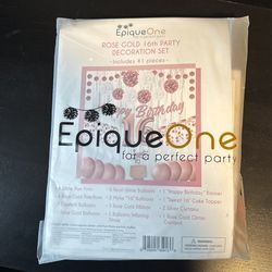 Rose Gold 16 Party Decoration Set