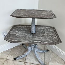 Vintage 1940's Pie Crust Two-Tier Table