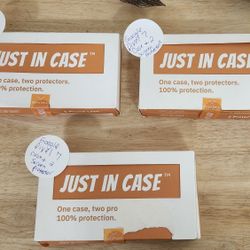 NEW- 3 -Just In Case Bundle- For Google Pixel 7, Translucent Matte.  1-Case & 2-Protectors. 