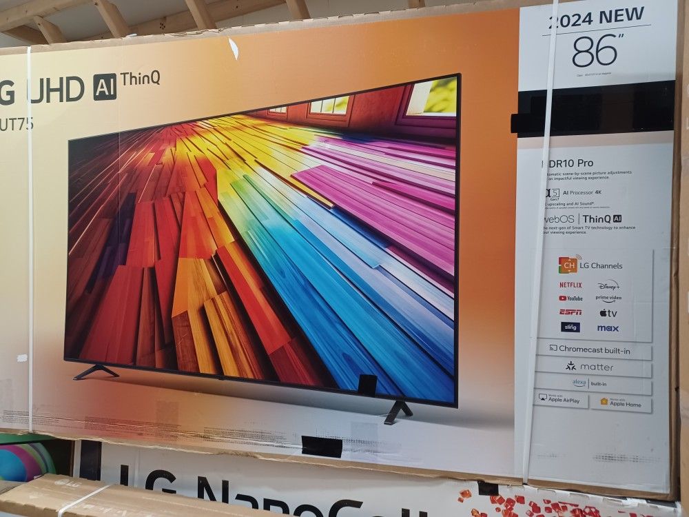 Best Deals.  86" Screen Led Smart 4k By LG ThinQ.  1 Year Warranty 