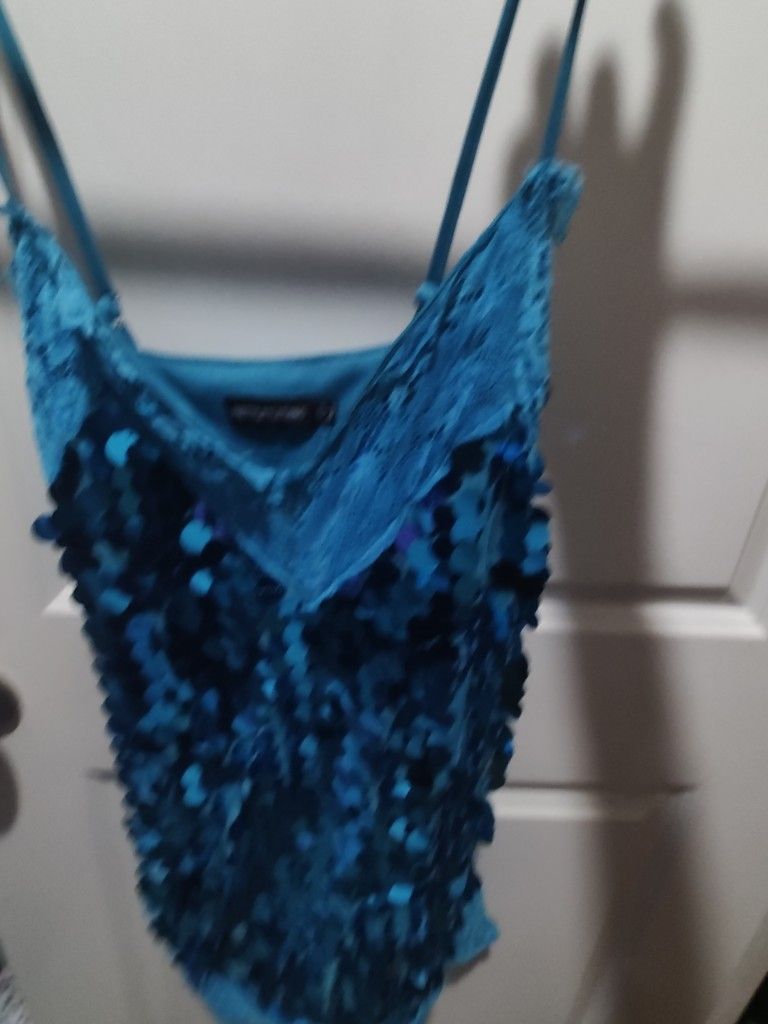Sequin Blue Dress Small