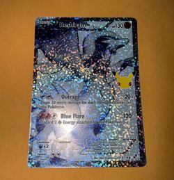 Pokémon Reshiram Full Art Holo Card 113/114 Celebrations Classic Collection