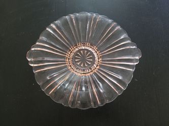 vintage pink depression glass mint/candy dish