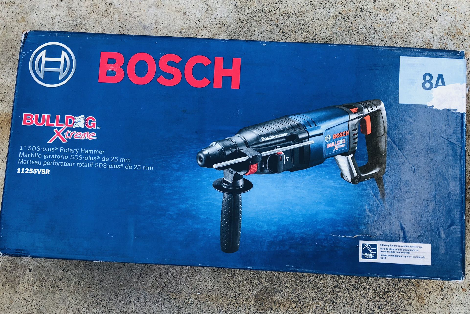 Bosch Bulldog Xtreme 8 Amp 1 in. Corded Variable Speed SDS-Plus Concrete/Masonry Rotary Hammer Drill with Carrying Case