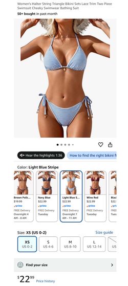 Women’s halter string triangle bikini
