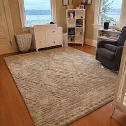 9 x 12.5 ft Beige Area Rug 