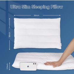 Ultra slim Sleeping Pillows 2 Pack