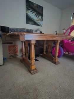 Solid wood table