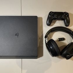 PS4 Pro With Controller And Headset