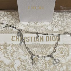 New CD Dior cell phone charm jewelry silver iPhone.