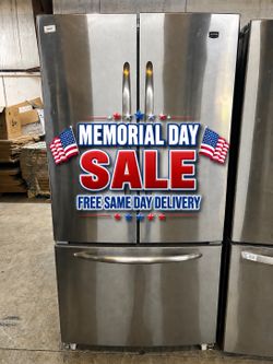 Maytag Stainless Steel French Door Refrigerator 🇺🇸 FREE Same-Day Delivery – Memorial Day Sale!