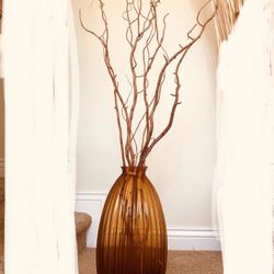 Beautiful Tall  glass vase 