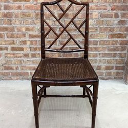 Faux Bamboo Cane Side Chair