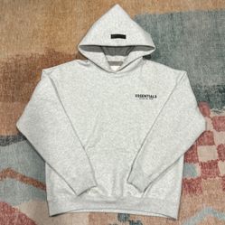 Light Oatmeal Essentials Fear of God Hoodie Mens Small